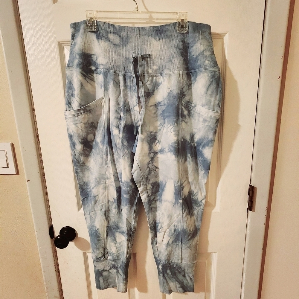 Retired Print All In Motion Women's Rib Jogger Air Blue Tie Dye Sweatpants Plus